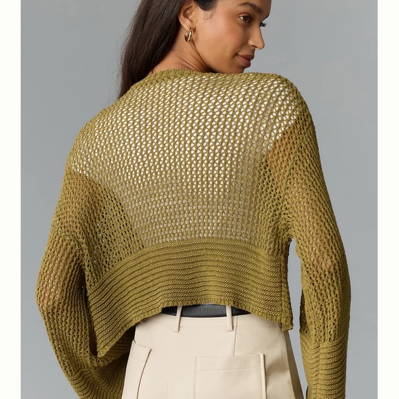 By Anthropologie Juillet Cropped Cardigan Sweater - Picture 6 of 7